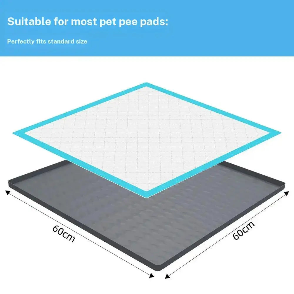 24-Inch Silicone Dog Urinal Pad, Foldable Non-Slip Pet Floor Protector, Easy Clean Soft Material, Prevents Leaks, Saves Space